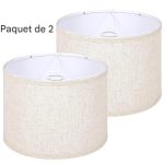 Abat jour suspension beige​-2 piéces
