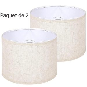 Abat jour suspension beige​-2 piéces