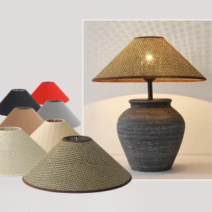 Abat jour lampe de chevet rotin​