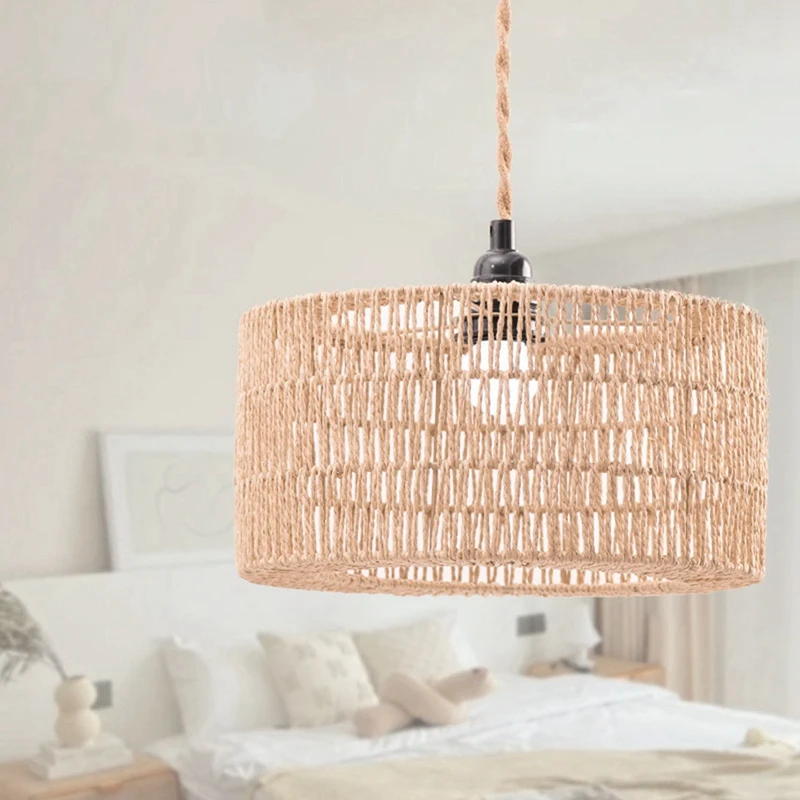Grand abat-jour rotin pour lampe sur pied – Image 2