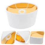 Abat jour blanc et doré​