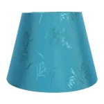 Abat-jour bleu en tissu