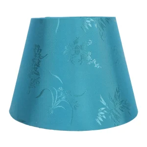 Abat-jour bleu en tissu