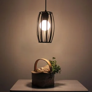 Abat-jour en cage noire pour suspension