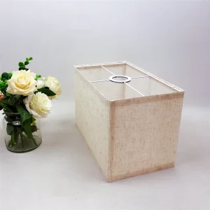 Abat jour rectangulaire lin​