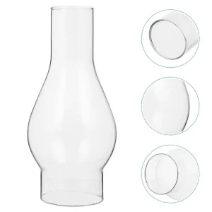 Abat-jour en verre transparent pour lampe à kérosène