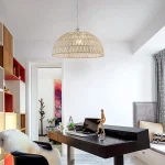 Abat jour rotin blanc​