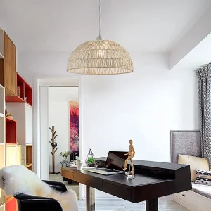 Abat jour rotin blanc​