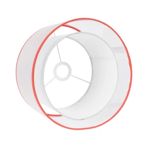Abat-jour blanc et rouge pour lampadaire