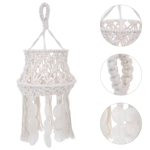 Abat-jour en coton bohème tissé à la main