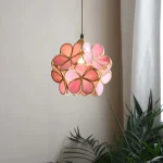 Lampe Suspendue Fleur en Verre – Éclairage Couloir & Chambre
