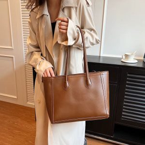 Sac Fourre-Tout Femme Rétro – Grande Capacité PU