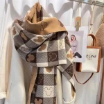 Écharpe en Cachemire Doux Motif Dessin Animé