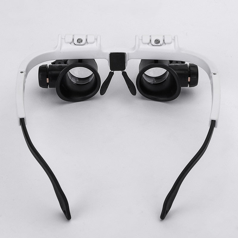 Loupe bijoutier LED – bandeau tête, lunettes grossissantes – Image 6