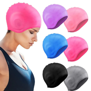 Bonnet de bain silicone – imperméable, hommes et femmes