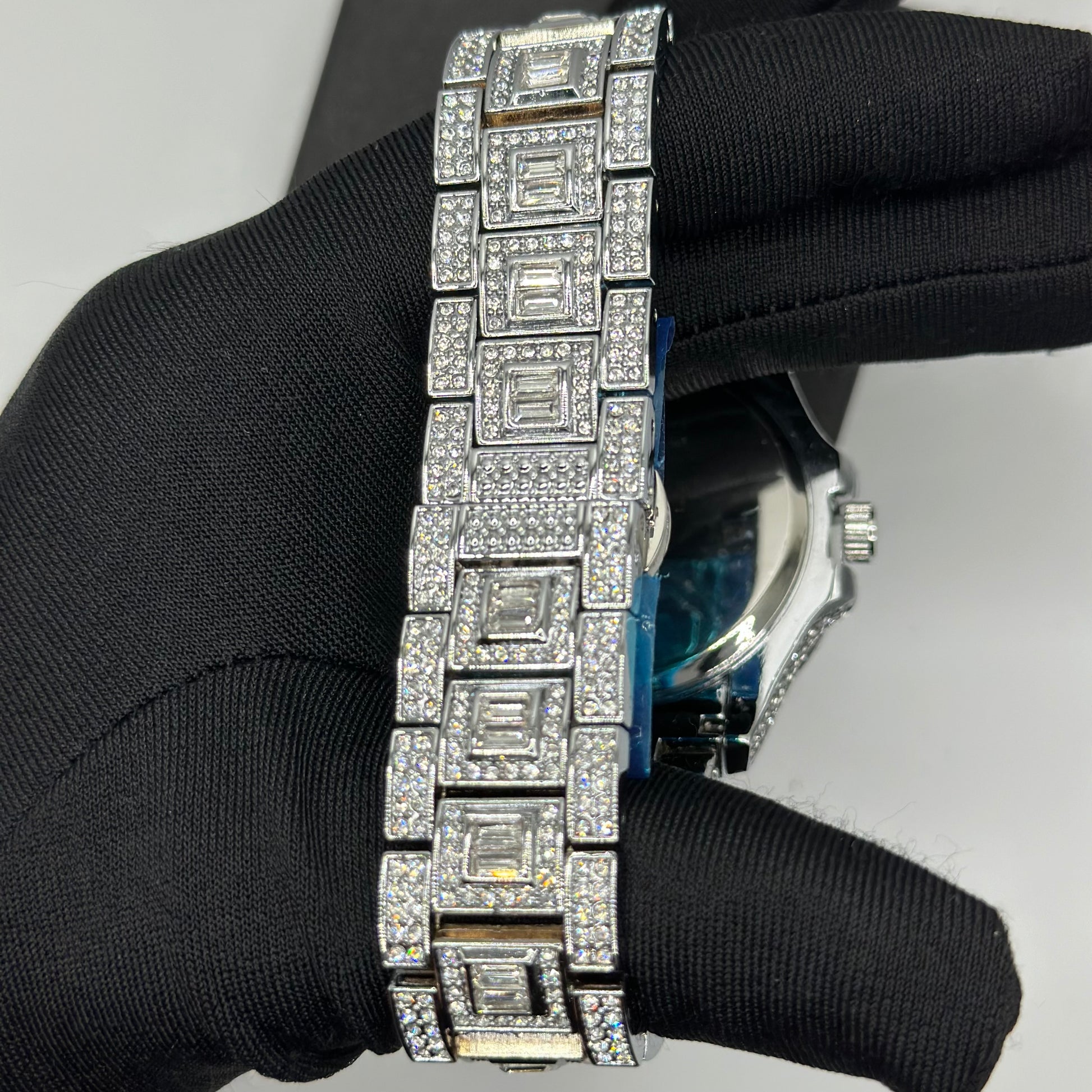 Montre homme luxe – diamant, plaqué or 18K, quartz, jour/date – Image 11