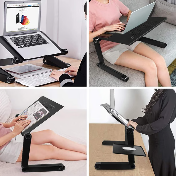 Support Laptop 360° Réglable – Bureau & Table – Image 2