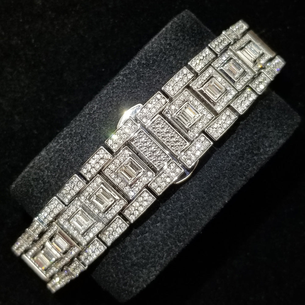Montre homme luxe – diamant, plaqué or 18K, quartz, jour/date – Image 25