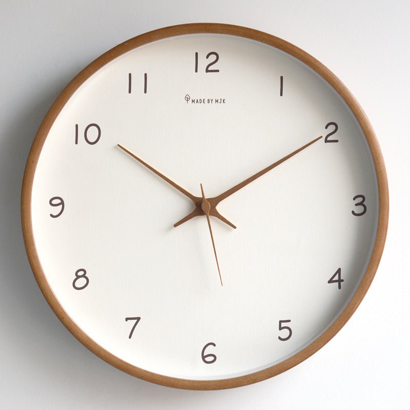 Horloge Murale Silencieuse Minimaliste à Affichage Analogique Wall clock Electro Paris Marron