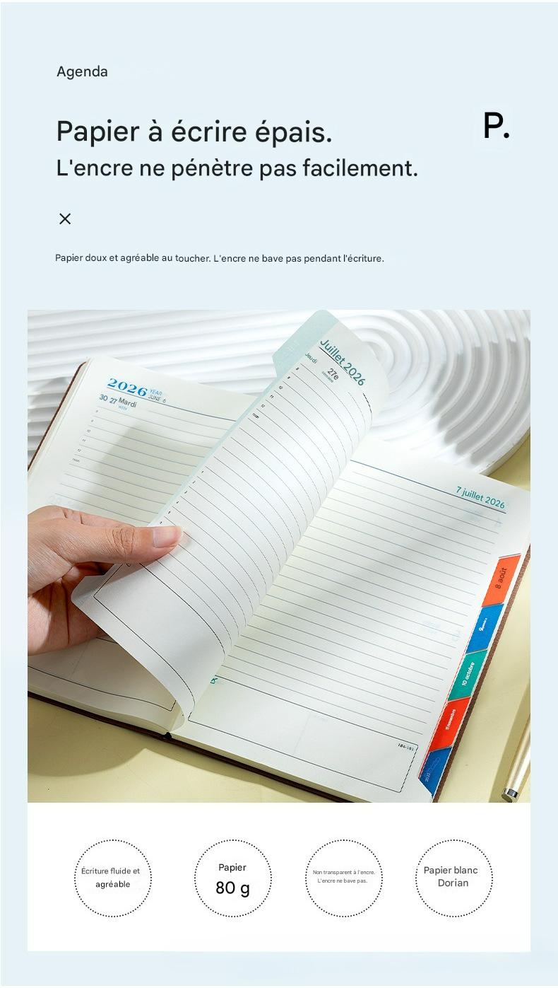 Agenda 2026 pratique – Planificateur paysage et bureau – Image 6