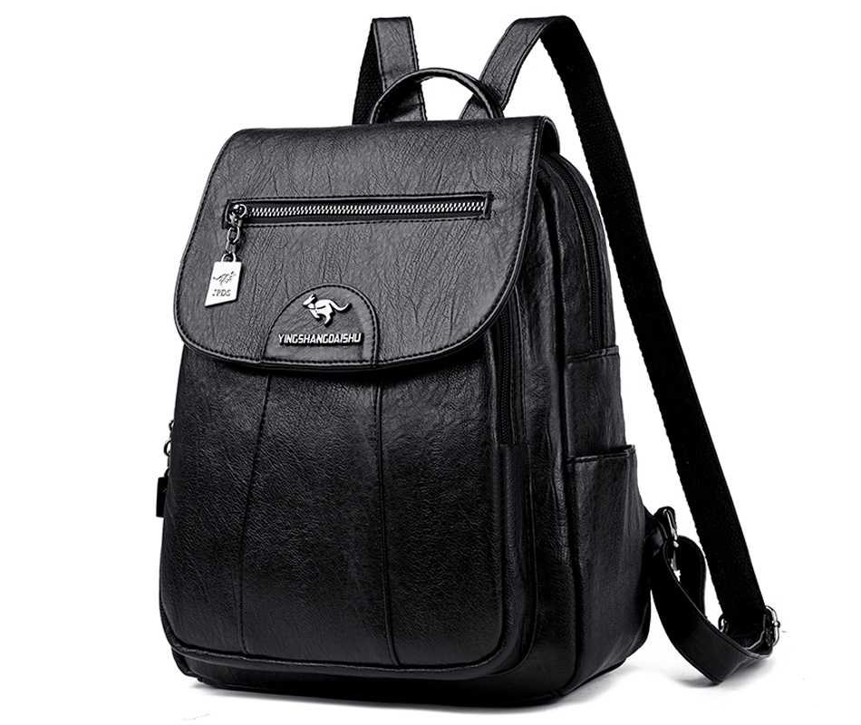 Sac à dos cuir vintage femme – Voyage et école – Image 13