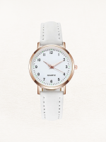 Montre femme cuir – quartz, rétro-éclairage, luxe