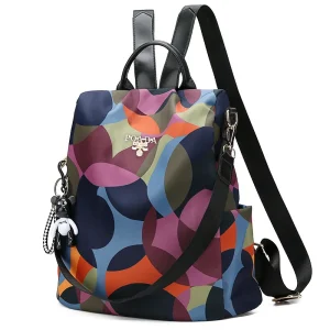 Sac à dos femme anti-vol – Voyage et école, tissu Oxford