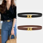 Ceinture femme rétro – boucle alliage, mode et décontractée