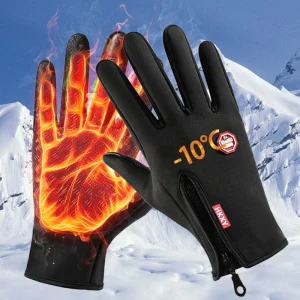 Gants hiver tactiles – Chauds, coupe-vent, antidérapants