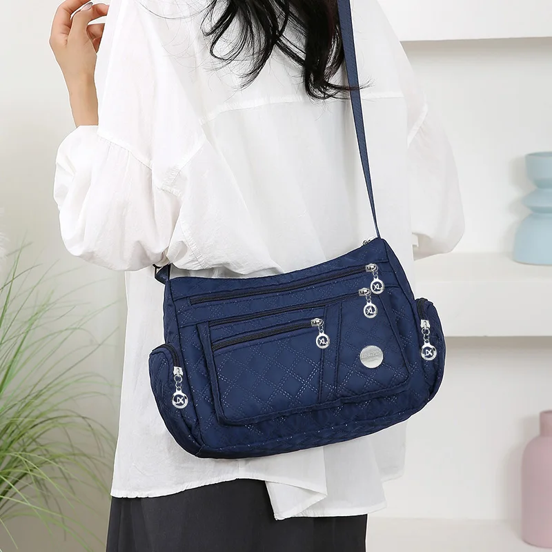 Sac à bandoulière nylon femme – tissu , multi-poches – Image 4