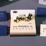 Calendrier de bureau 3D Treehouse 2026 – Notes autocollantes