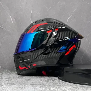 Casque Moto Modulaire – Double Visière, DOT Approuvé