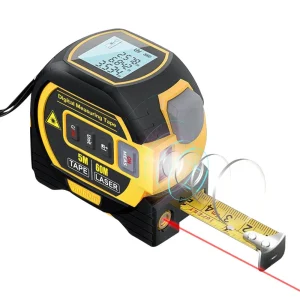 Télémètre Laser 3-en-1 – Ruban 5 m & Écran LCD