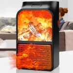 Poêle Électrique 900W – Flamme 3D & Télécommande