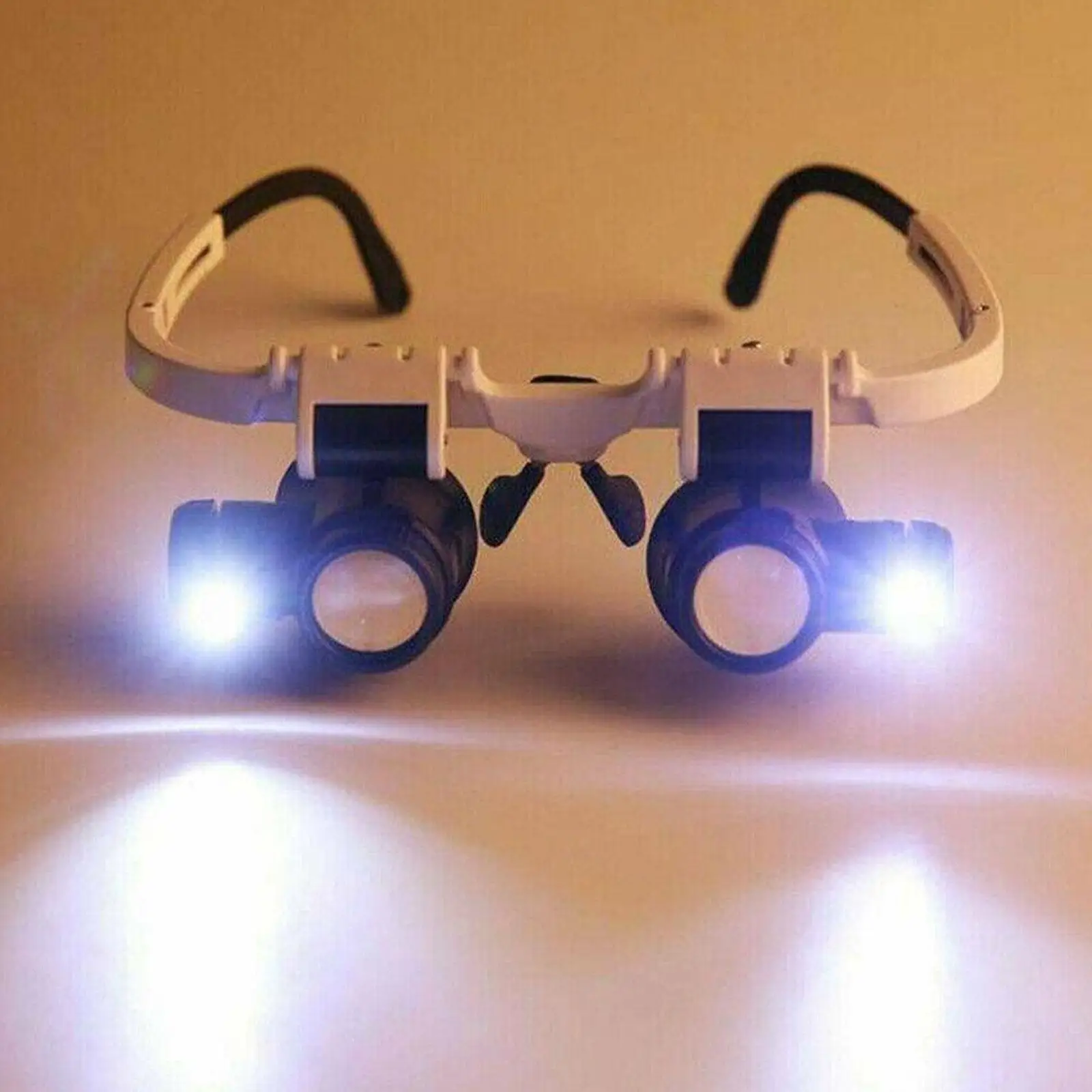 Loupe bijoutier LED – bandeau tête, lunettes grossissantes – Image 2