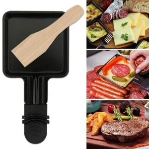 Poêle à Raclette 4 Pièces – Antiadhésive, Portable
