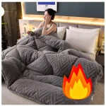 Couette hiver épaisse – flanelle polaire chaude pour lit