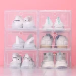 Boîtes à chaussures transparentes empilables – Lot de 6