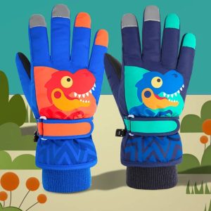 Gants de ski enfants – Coupe-vent et velours chaud