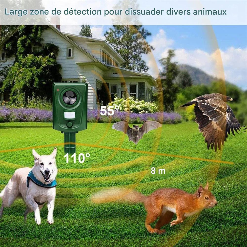 Répulsif ultrasonique animaux – extérieur, étanche, antiparasitaire – Image 2