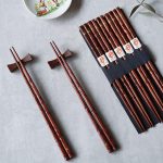 Set de Baguettes Japonaises – Bois Naturel, Idéal pour Sushi