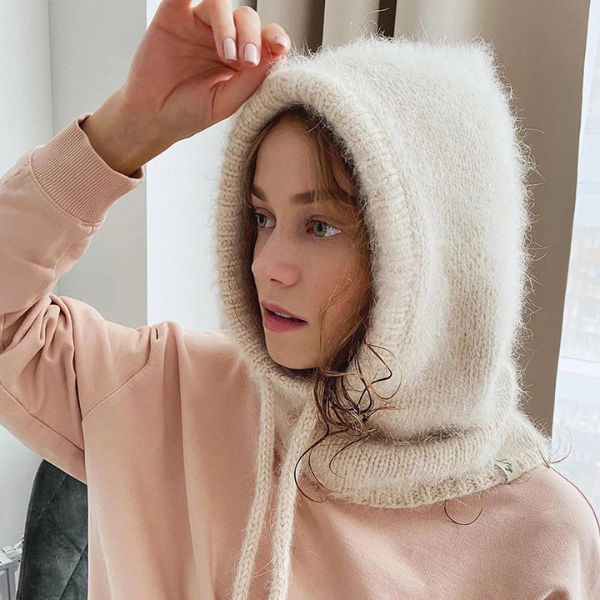 Bonnet d’Hiver Tricoté Doux avec Cordon Ajustable Hats Electro Paris Beige