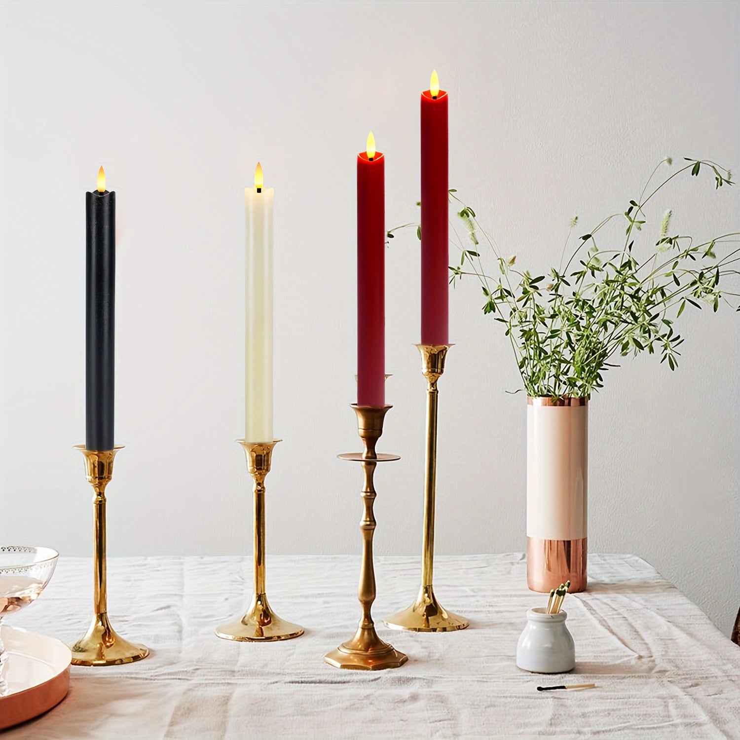 Bougies LED Ivoire à Flamme Réaliste – Télécommande Incluse | Décoration Mariage & Événement – Image 3