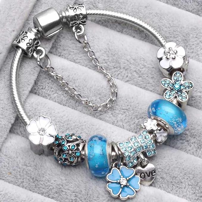 Bracelet Femme Argent Sterling Motif Floral Élégant – Image 5
