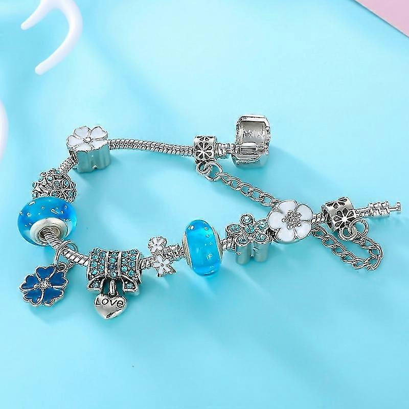 Bracelet Femme Argent Sterling Motif Floral Élégant – Image 7