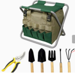 Ensemble d’Outils de Jardin Pliables et Portables – Kit Compact pour Jardinage, Camping et Extérieur