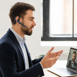 Casque Bluetooth sans fil  avec double microphone