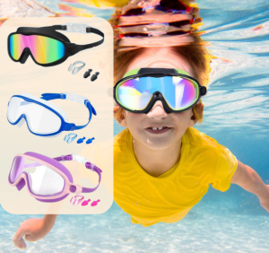 Lunettes Piscine Enfants Confortables Étanches et Anti-Buée