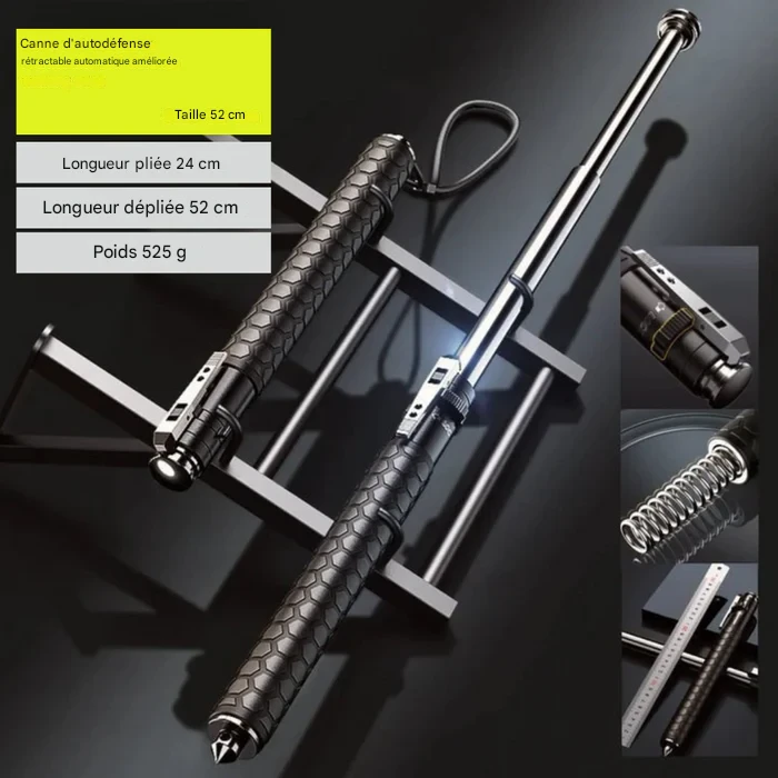 Bâton de Randonnée à Auto-Défense Automatique – Canne de Sécurité pour Activités de Plein Air – Image 6