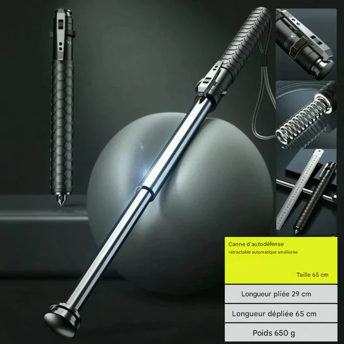 Bâton de Randonnée à Auto-Défense Automatique – Canne de Sécurité pour Activités de Plein Air – Image 5